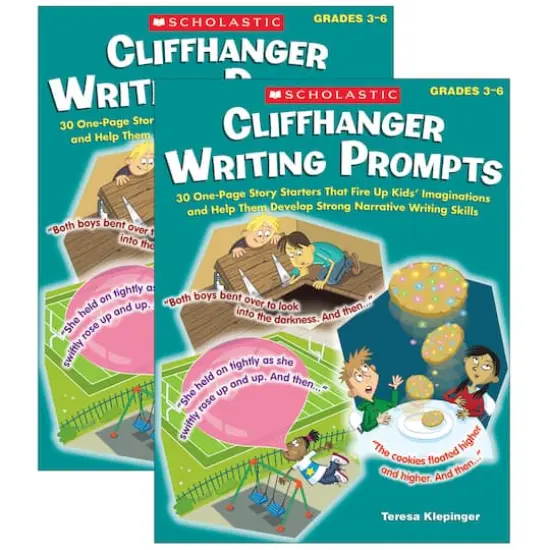 Scholastic Teaching Resources Cliffhanger Writing Prompts Book, Grades 3-6, 2ct. {1}