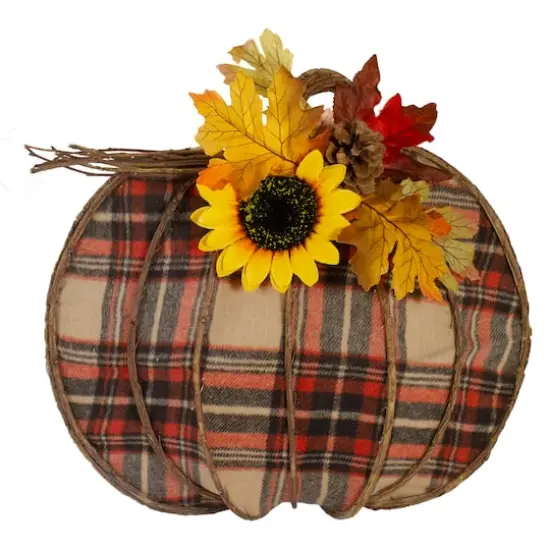 Red & Black Plaid Fall Harvest Pumpkin Wall D&eacute;cor {1}
