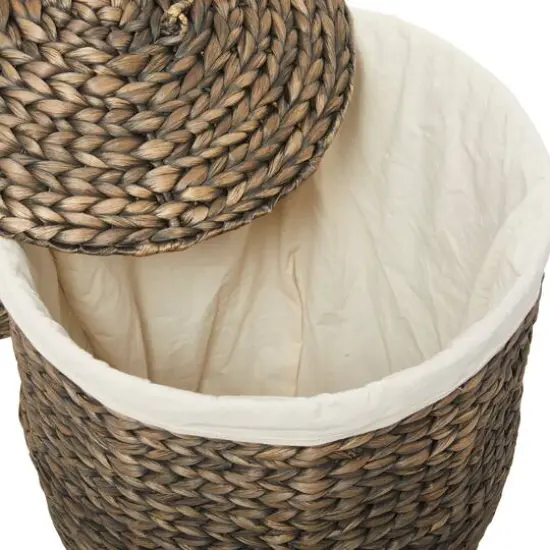 CosmoLiving by Cosmopolitan Round Woven Seagrass Handmade Storage Basket Set {4}