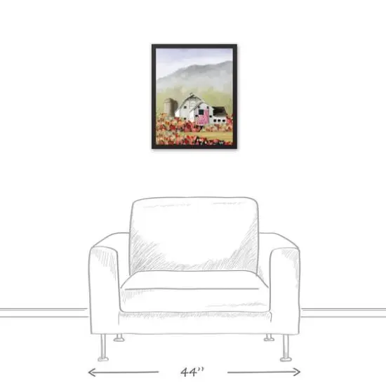 American Farm Black Framed Canvas {5}