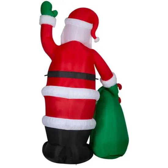 9ft. Airblown&reg; Inflatable Christmas Luxe Santa with Toy Bag {4}