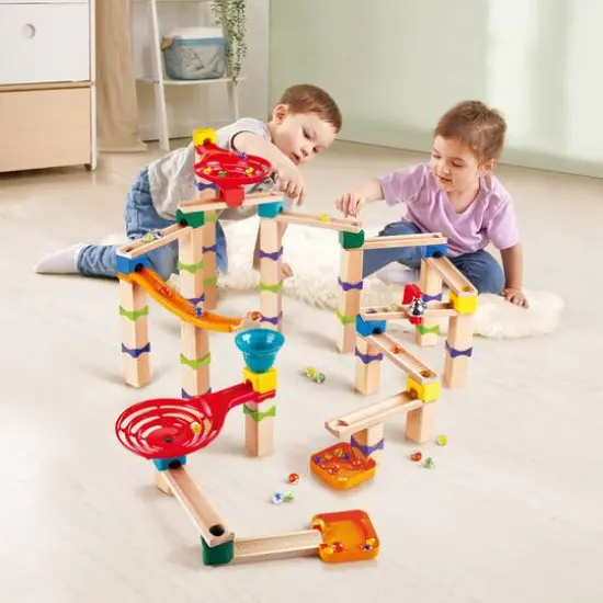 Hape Marble Run Tricks n' Twists DIY Wood Building Racetrack Set {6}