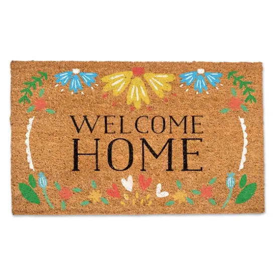 Welcome Home Floral Doormat {1}