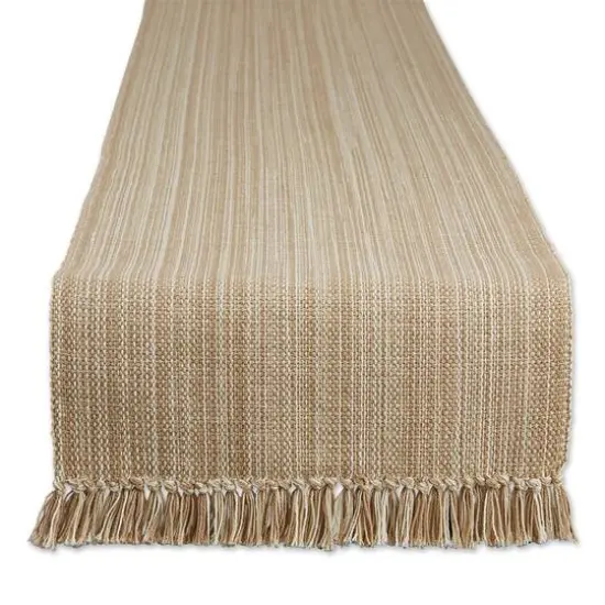 DII&reg; 108" Variegated Fringe Table Runner Natural {2}