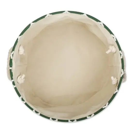 DII&reg; Large Round Polyester Lattice Bin Hunter Green {4}