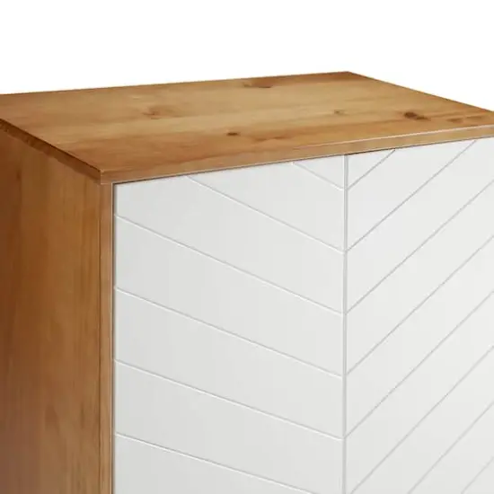 Walker Edison Chevron 2 Door Accent Cabinet {8}