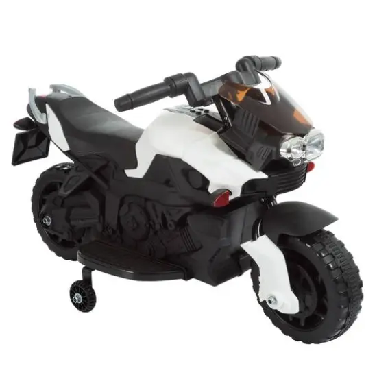 Toy Time Ride-On 2 Wheel Motorcycle White {1}