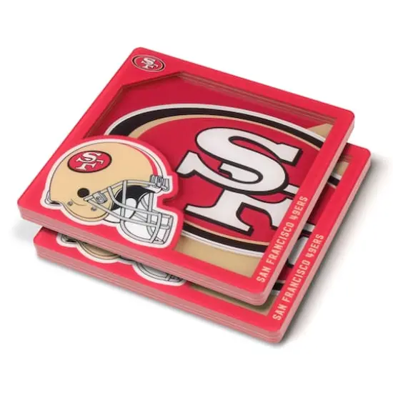 NFL 3D Logo Series Coaster Set San Francisco 49ers {1}
