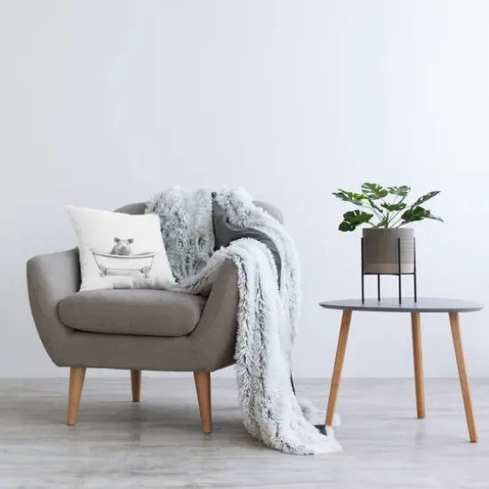 Stupell Industries Farm Pig In Bathtub Adorable Hog Animal Throw Pillow, 18" x 18" {3}