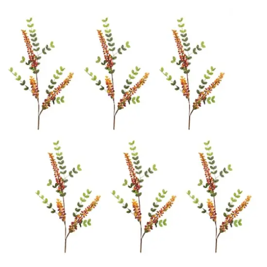 32" Orange Berry Foliage Sprays, 6ct. {1}