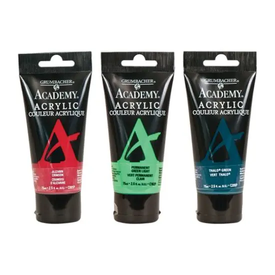 Grumbacher&reg; Academy&reg; Acrylic, 2.5oz. C258P Process Cyan {2}