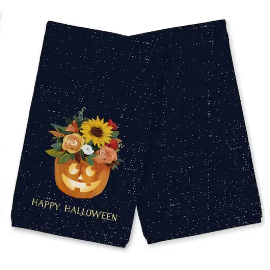 Floral Jackolantern 16" x 25" Tea Towel - Set of 2 {1}