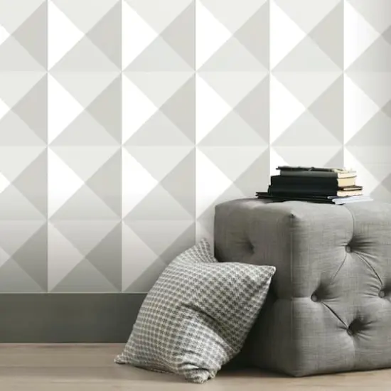 RoomMates Origami Peel & Stick Wallpaper Gray {6}