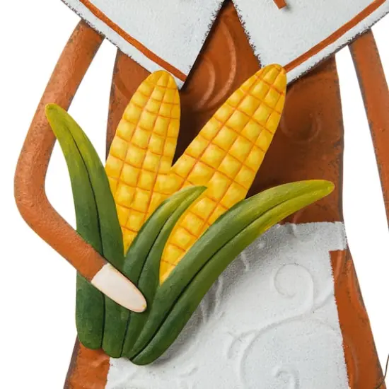 Glitzhome&reg; Metal Thanksgiving Pilgrim Hanging Or Standing Yard Stake Set {7}