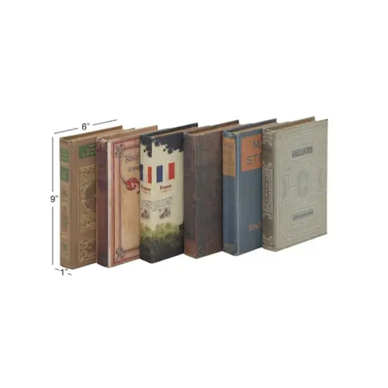 Multicolored Wooden Traditional Book Box Set {10}