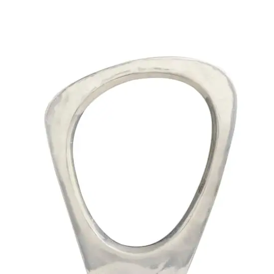 Geometric Abstract Metal Tabletop Sculpture Set Silver {5}