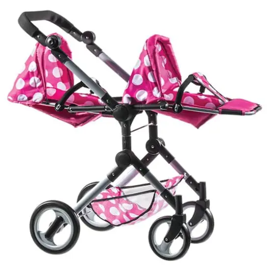 Lissi Dolls Modern Twin Baby Doll Stroller {4}