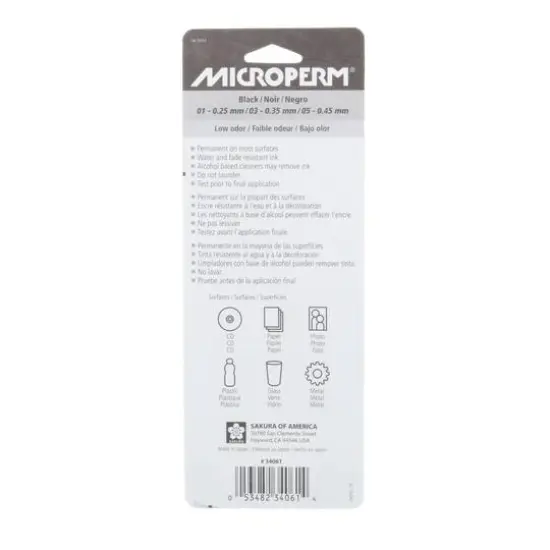 Sakura&reg; MicroPerm&reg; Black 3 Pen Set {3}