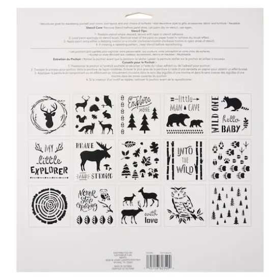 Woodland Stencils by Craft Smart&reg;, 12" x 12" {4}