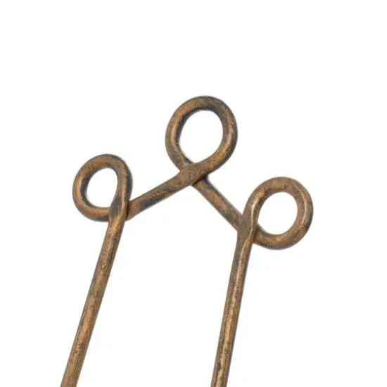 Traditional Scrolling Gold Metal Easel, 19" x 7" x 10" {6}