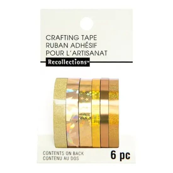 Gold Foil & Glitter Crafting Tape Set by Recollections&trade; {3}