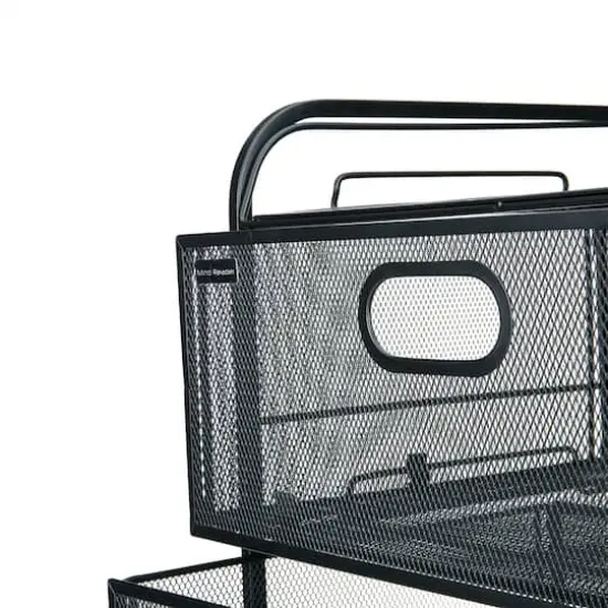 Mind Reader Black 4 Drawer Metal Rolling File Cart {5}
