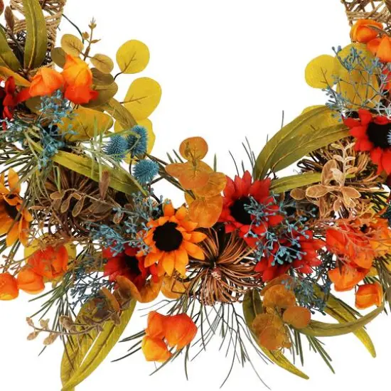 24" Designer Premium Floral Sunflower Mix Wreath by Ashland&reg; {3}