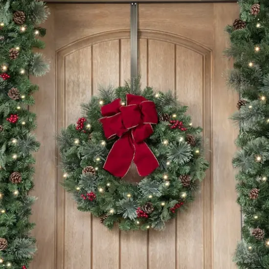 Haute Decor Brushed Nickel Adjustable 20lb. Capacity Wreath Hanger {3}