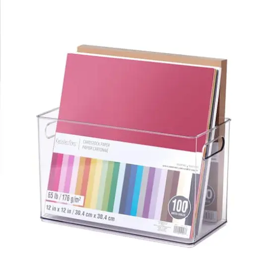 13" x 6.5" Clear Storage Bin with Handles by Simply Tidy&trade; {3}