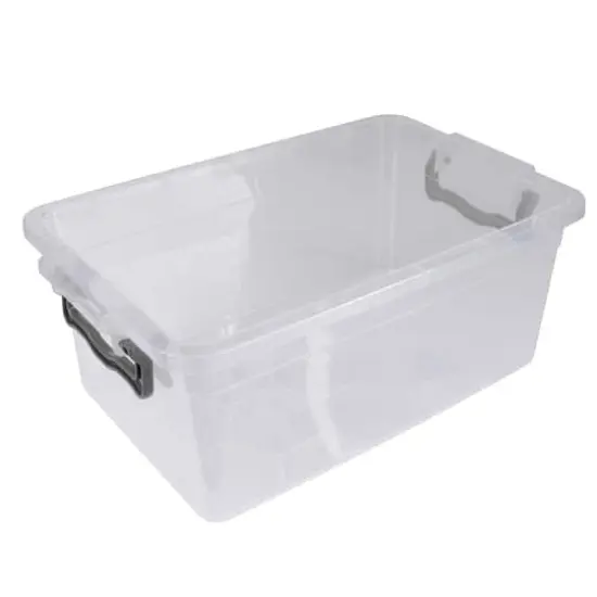 Simplify 1.75L Clear Stackable Storage Bin with Handle {8}