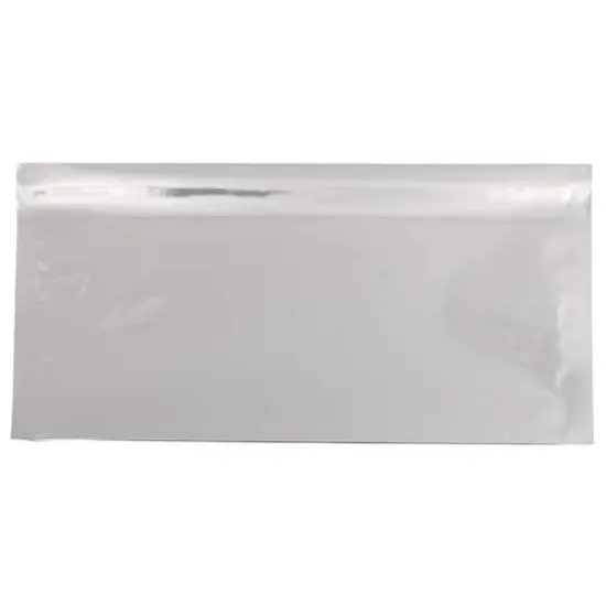 JAM Paper 4" x 9.5" Foil Self Adhesive Business Envelopes, 25ct. Silver {5}