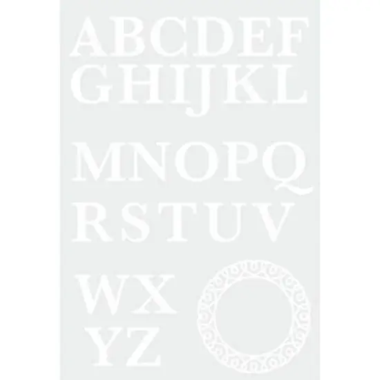 RoomMates White Serif Monogram Peel & Stick Giant Decals {1}