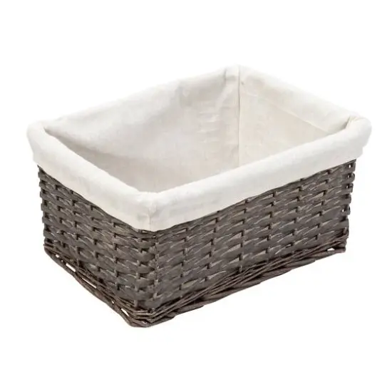 Honey Can Do 7-Piece Split Willow Woven Bathroom Storage Basket Set {7}