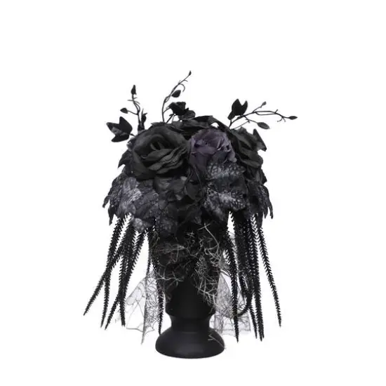 13.25" Creepy Floral Arrangement in Black Container by Ashland&reg; {1}
