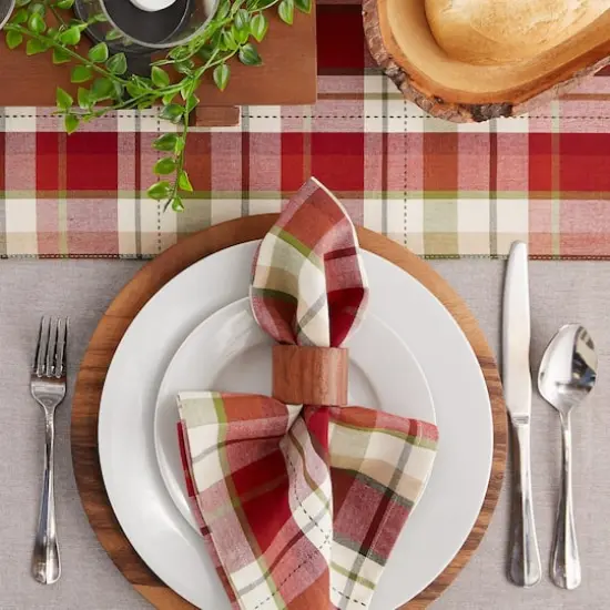 DII&reg; Mountain Trail Plaid Cloth Dinner Napkins, 6ct. {7}