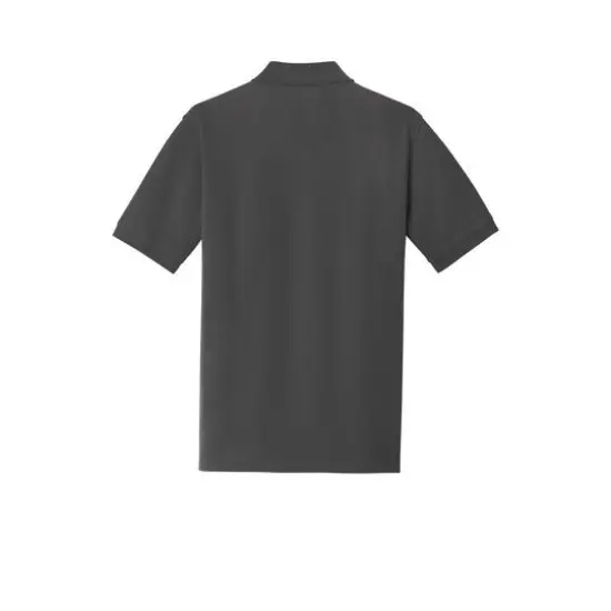 Port & Company® Combed Ring Spun Pique Adult Polo Charcoal {4}