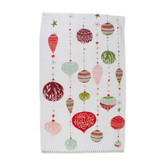 DII&reg; Christmas Trimmings Printed Dishtowel Set {4}