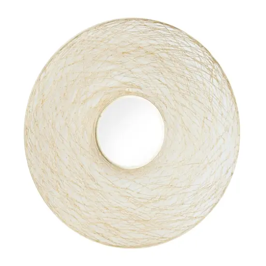 CosmoLiving by Cosmopolitan Gold Iron Contemporary Wall Mirror, 36" x 36" x 5" {3}