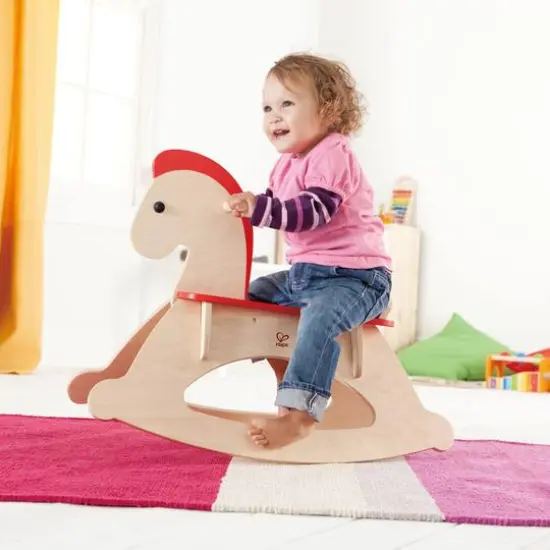 Hape Rock & Ride Beige Wooden Rocking Horse {6}