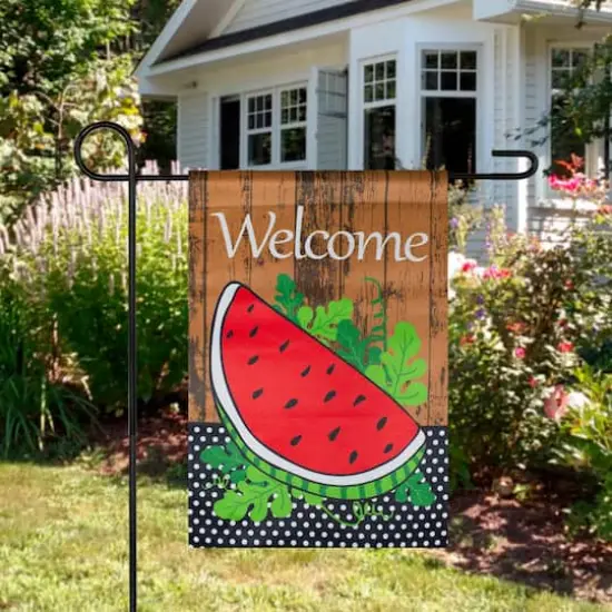 Welcome Watermelon Slice Spring Outdoor Garden Flag {3}