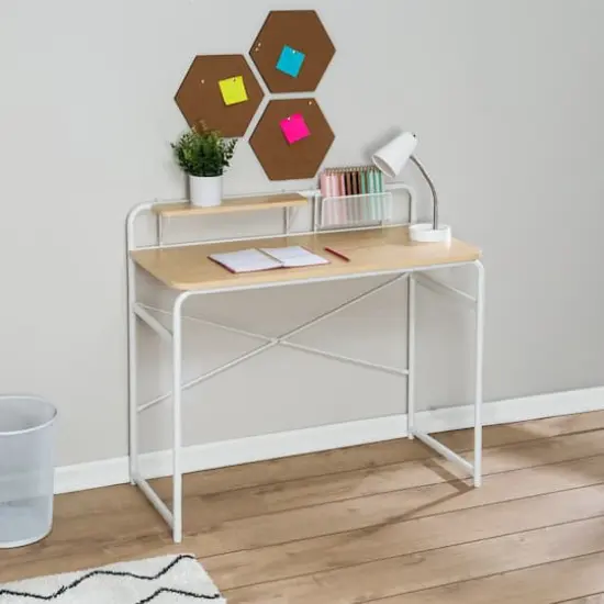 Honey Can Do White Home Office Computer Desk {3}