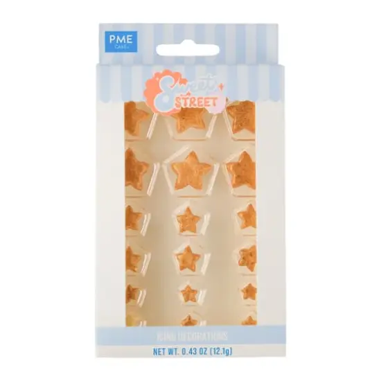 PME Cake Sweet Street&trade; Gold Stars Icing Decorations {3}
