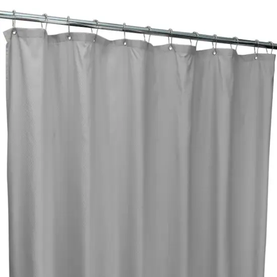 Bath Bliss Microfiber Soft Touch Diamond Design Shower Curtain Liner Silver {1}