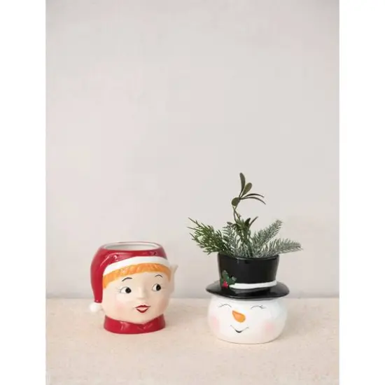 Hello Honey&reg; 5" Multicolor Elf Shaped Stoneware Container {3}