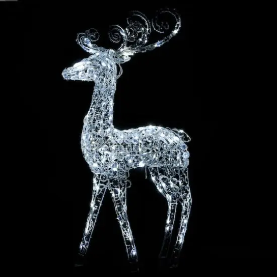 4ft. Crystal Bead Deer with LED Lights {6}