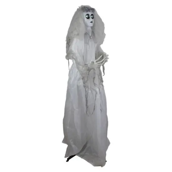 6ft. Lighted & Animated Ghost Bride Halloween Decoration {5}