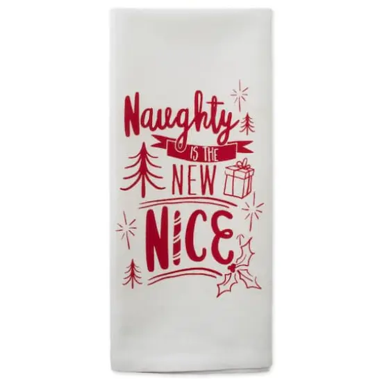 DII&reg; Assorted Naughty Nice Holiday Printed Dishtowel Set {9}