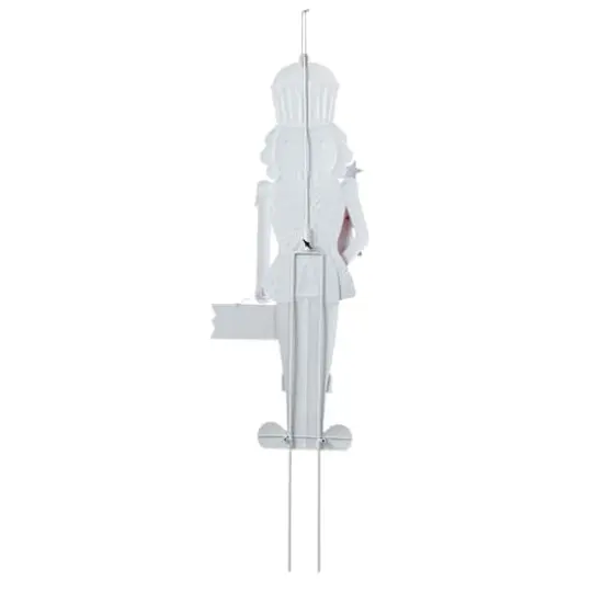 Glitzhome&reg; 36" Metal Christmas Pink Nutcracker Yard Stake {8}