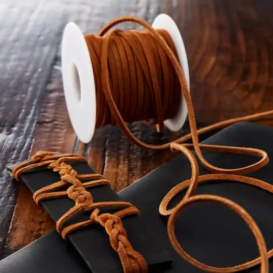 Suede Leather Lace by ArtMinds&trade; Medium Brown {3}