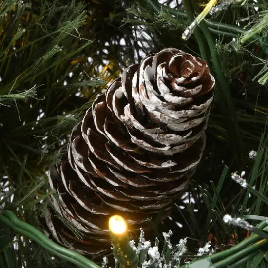 30" LED Cosmic Lights&reg; Glittery Bristle Pine Wreath {6}